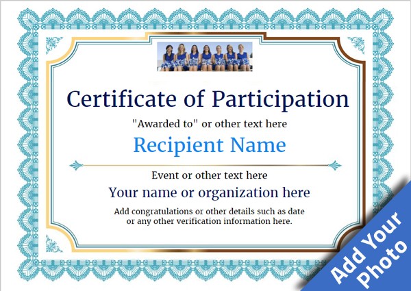 Participation Award Certificate Template Launchosiris Com Images
