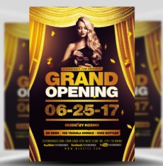 Party And Club Flyer Templates For Photoshop FlyerHeroes Grand Opening