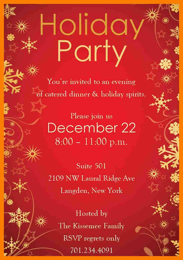 Party Invitation Template Holiday Invitations Templates