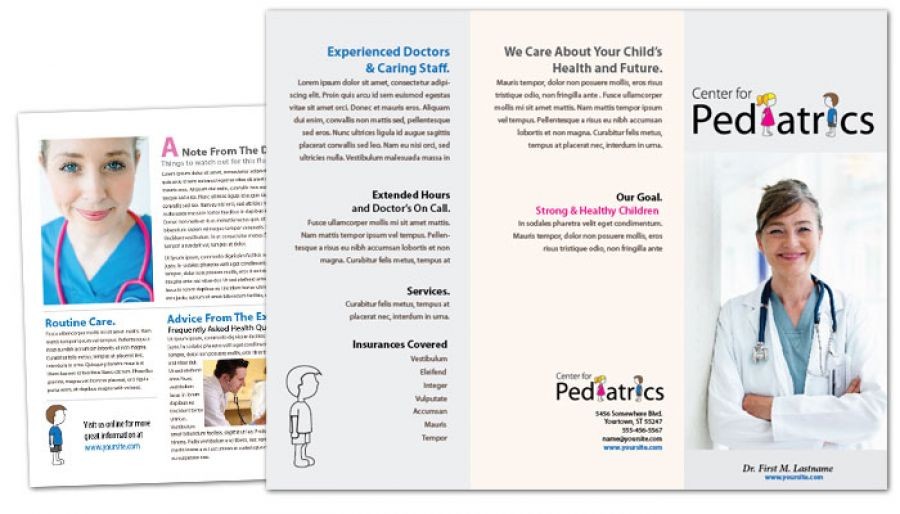 Pediatric Brochure Templates Free Tri
