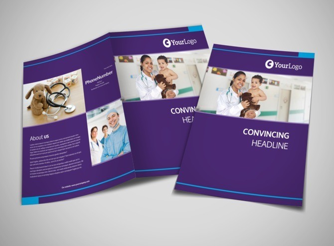 Pediatric Care Brochure Template MyCreativeShop Templates