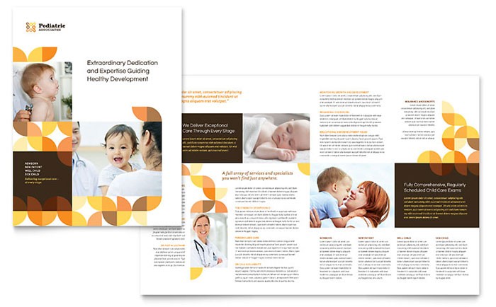 Pediatric Doctor Brochure Template Design Templates