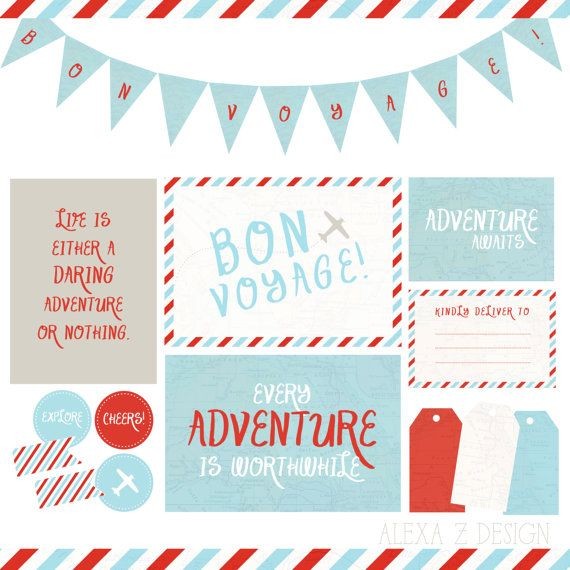 Perfect For A Bon Voyage Party Or Package Easy To Download And Invitation Templates Free