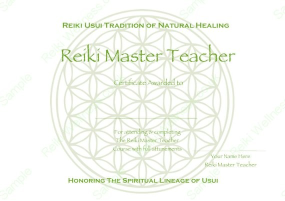 Personalised Reiki Certificates Templates X4 Flower Of Life Etsy Level 1 Certificate Template