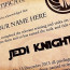 Personalized Jedi Knight Certificate