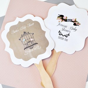 Personalized Paddle Fans Vintage Baby Shower Favors Other