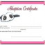 Pet Adoption Certificate Archives Paddle At The Point Stuffed Animal Template Free