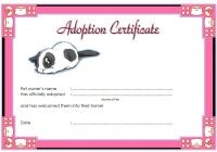 Pet Adoption Certificate Archives Paddle At The Point Stuffed Animal Template