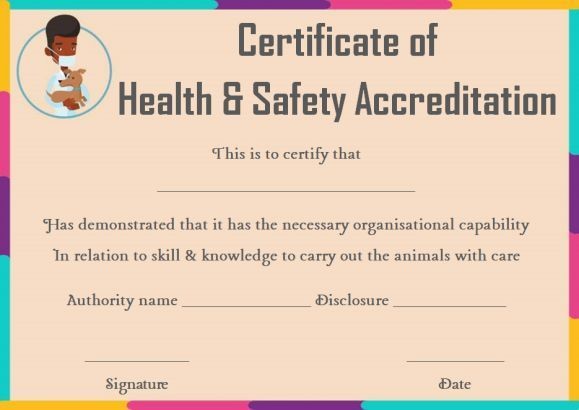 Pet Health Certificate Template Templates