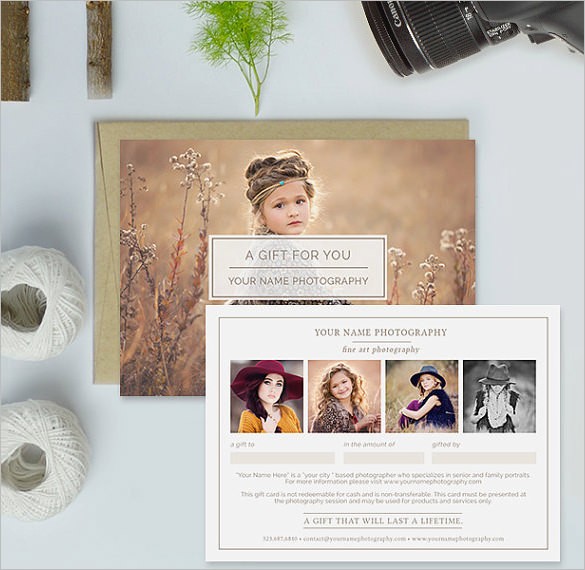 Photography Gift Certificate Templates 17 Free Word PDF PSD Ideas