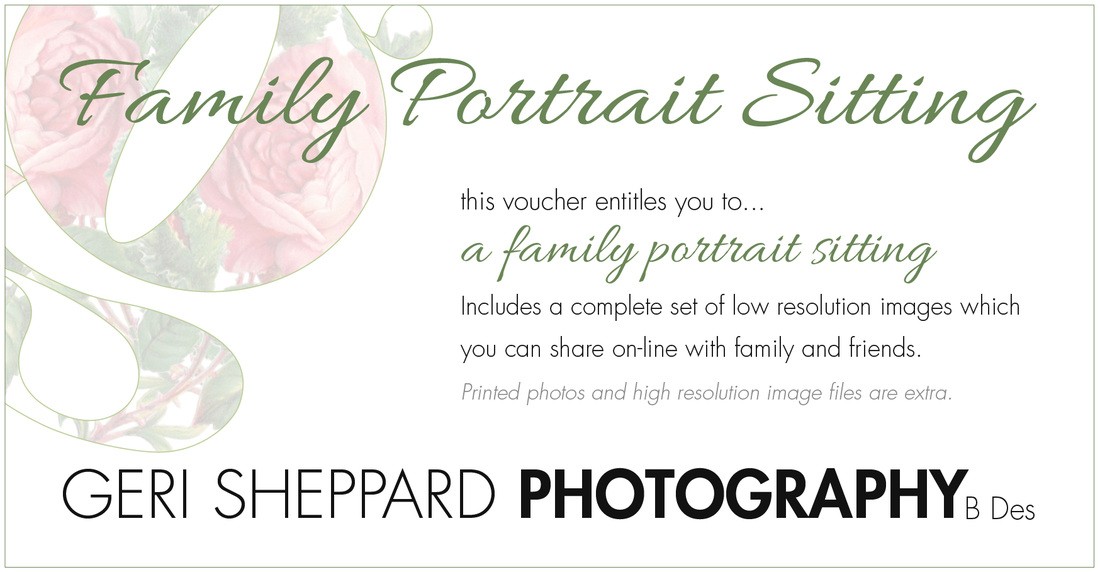 Photography Gift Vouchers GERI SHEPPARD PHOTOGRAPHY Certificate