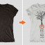 Photoshop Distressed Shirt Mockup Templates Pack T Front And Back