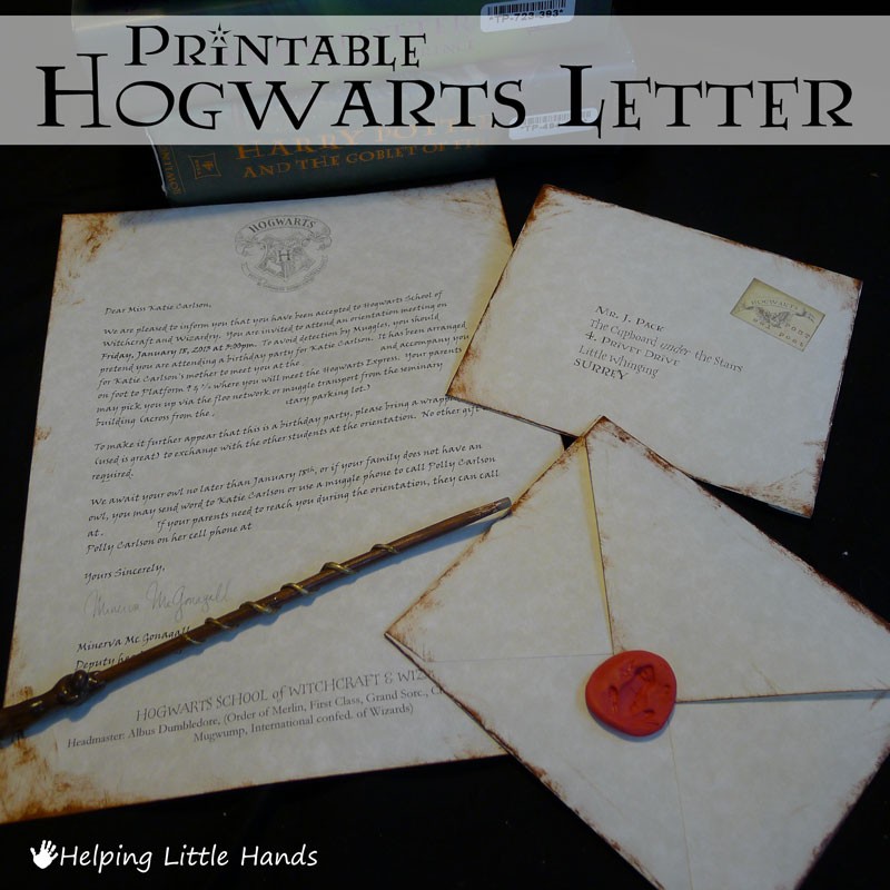 Pieces By Polly Printable Hogwarts Acceptance Letters Or Harry Make Your Own Letter