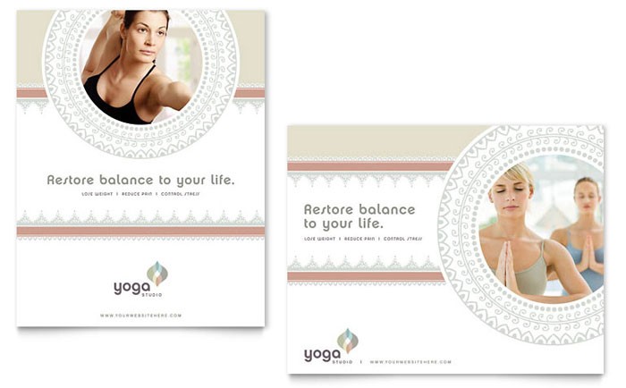 Pilates Yoga Gift Certificate Template Design