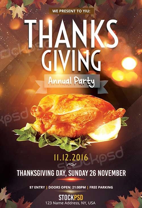 Pin By Awesomeflyer On Free Flyer Templates Pinterest Thanksgiving Day