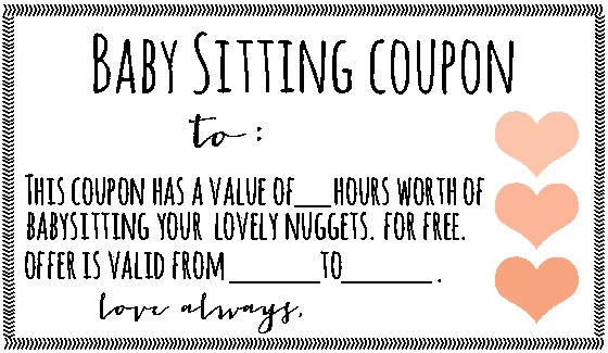 Pin By Cody Wood On For The Home Pinterest Babysitting Coupons Free Certificate Template