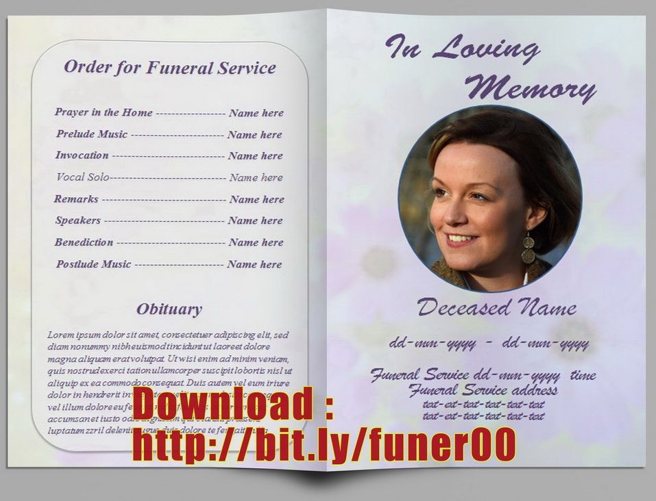 Pin By Free Funeral Program Template On Memorial Service