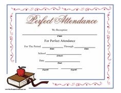 Pin By Sylvia Archibald On Just Fun Pinterest Attendance Perfect Certificate Printable