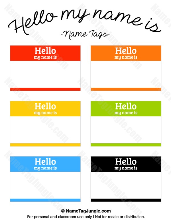 Pin By Valerie Goodwin On Free Printable Tags Gift Hello My Name Is Nametag