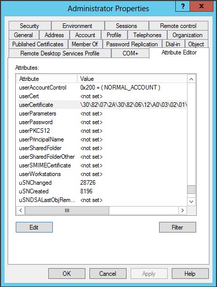 PKI Disaster Recovery Viewing Related Active Directory Objects Usercertificate