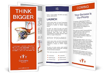 Planet In The Basketball Ring As A Symbol Of Success Brochure Templates