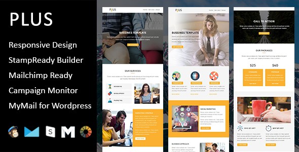 Plus Multipurpose Responsive Email Template With Stampready Free Mailchimp Templates