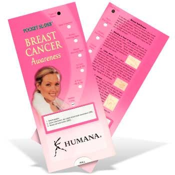 Pocket Slider Breast Cancer Awareness Promotional Brochure