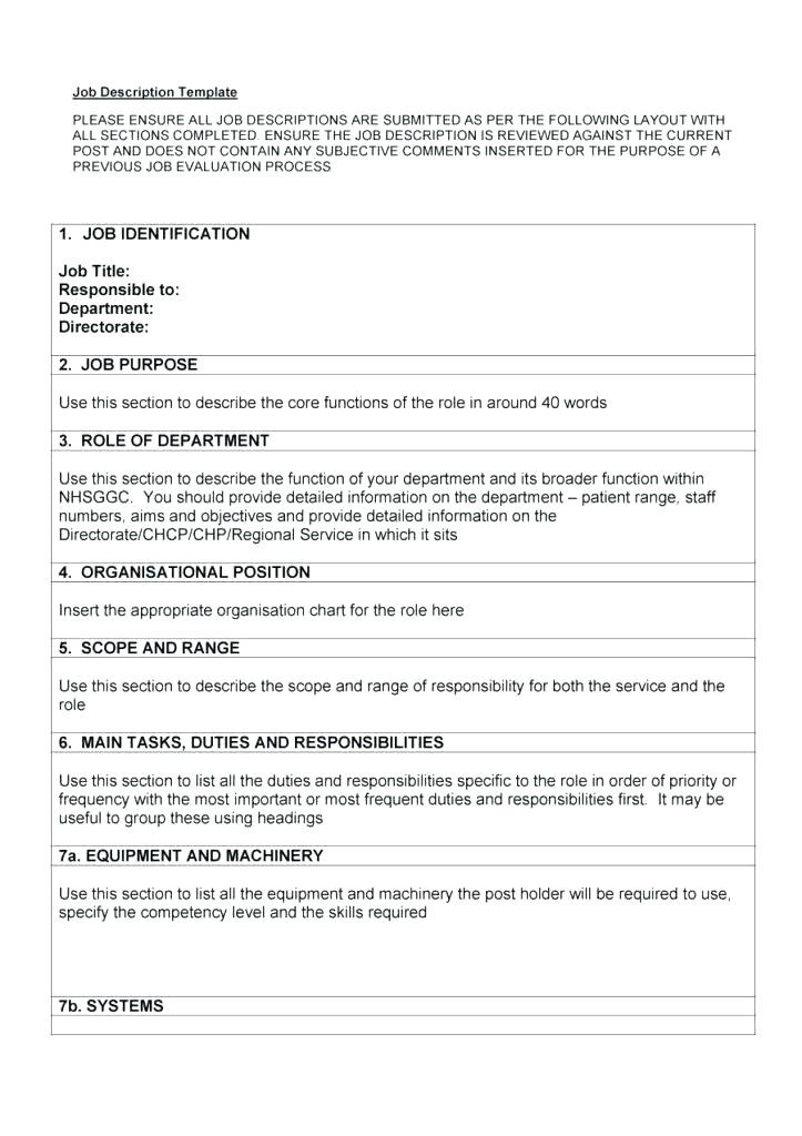 Position Analysis Questionnaire Examples Sample Job Descriptions Google Description