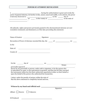 Power Of Attorney Form Free Printable Template