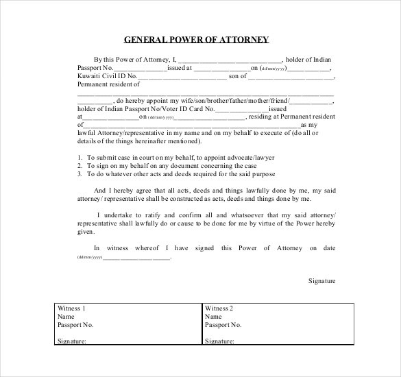 Power Of Attorney Form Sample Ukran Agdiffusion Com Unlimited Forms