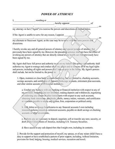 Power Of Attorney Forms POA Templates Rocket Lawyer Free Poa Template