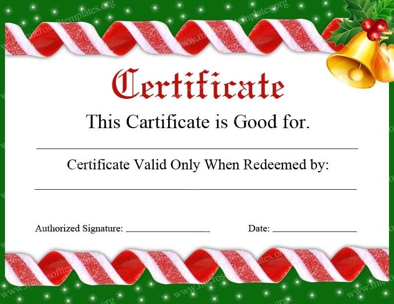 Powerpoint Gift Certificate Template Christmas Voucher