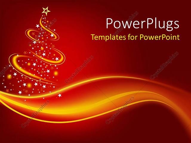 PowerPoint Template Christmas Theme With Abstract Three Powerpoint