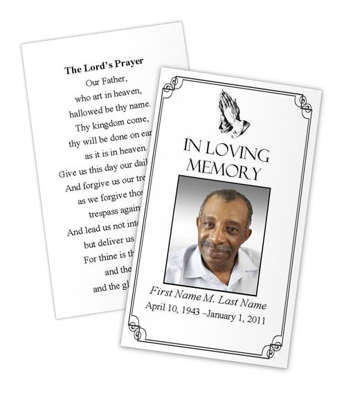 Prayer Card Template For Word Zrom Tk