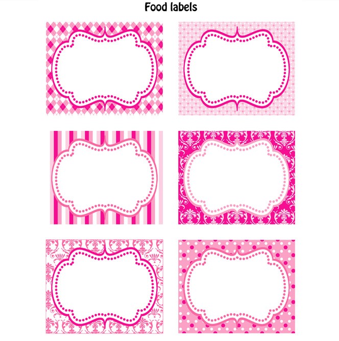 PREPPY COUTURE PRINTABLE FOOD LABELS Food Tags Template