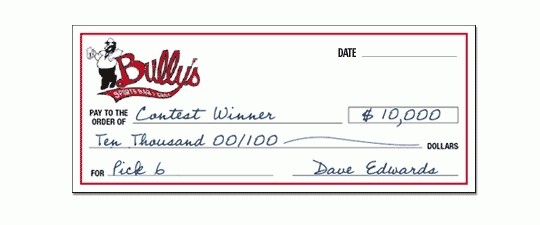 Presentation Cheque Template Large