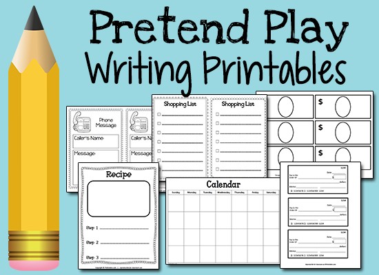 Pretend Play Writing Printables PreKinders Printable Checks