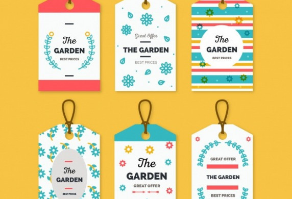 Pretty Labels With Floral Details Vector Free Download