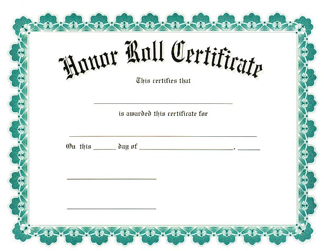 Principal S Honor Roll Certificate Template Launchosiris Com