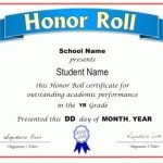 Principal S List Certificate Template Printable Honor Roll Award