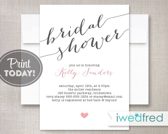 Printable Bridal Shower Invitation Wisdot Info Wedding