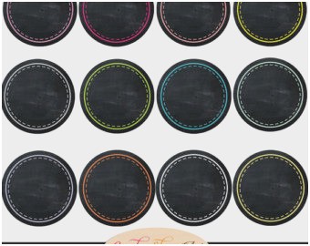 Printable Chalkboard Labels Astonishing Circle