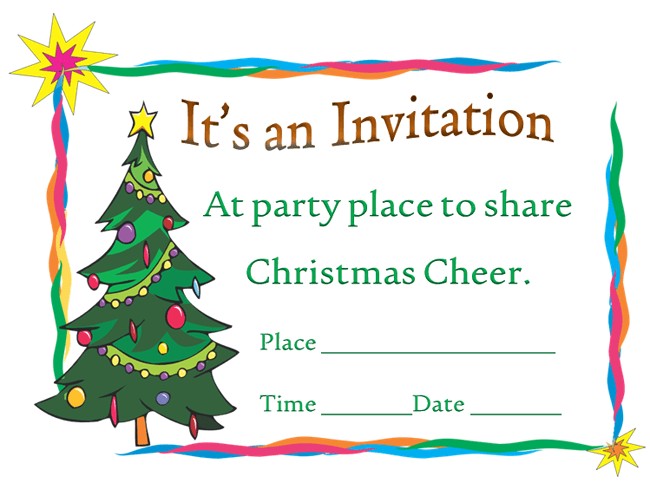 Printable Christmas Party Invitation Template
