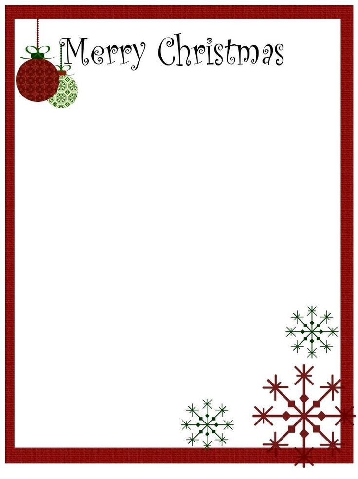 Printable Christmas Stationery To Use For The Holidays Downloadable