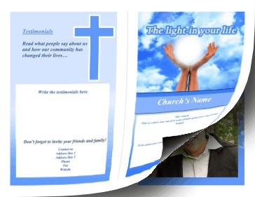 Printable Church Brochure Bifold Templates Free