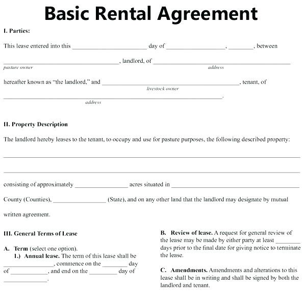Printable Commercial Lease Agreement Template Residential Free