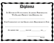 Printable Diploma Awards S Templates Make Your Own