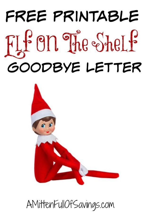 Printable Elf On The Shelf Goodbye Letter This Worthey Life Food Template