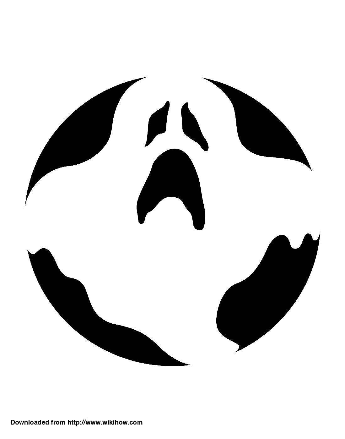 Printable Ghost Pumpkin Template WikiHow Stencil