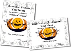 Printable Halloween Certificates And Award Templates To